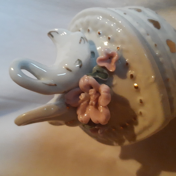 Swan Birds Floral Heart Trinket Box Vintage - Picture 4 of 13